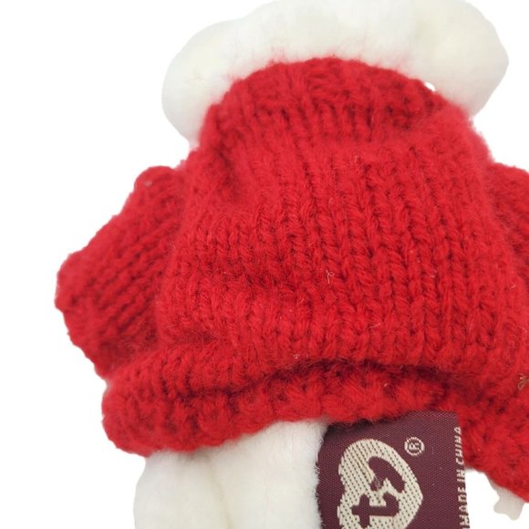 Ty Beanie the Attic Treasures Collection Nicholas 1993 Bear White Red Sweater 8" - Picture 7 of 8